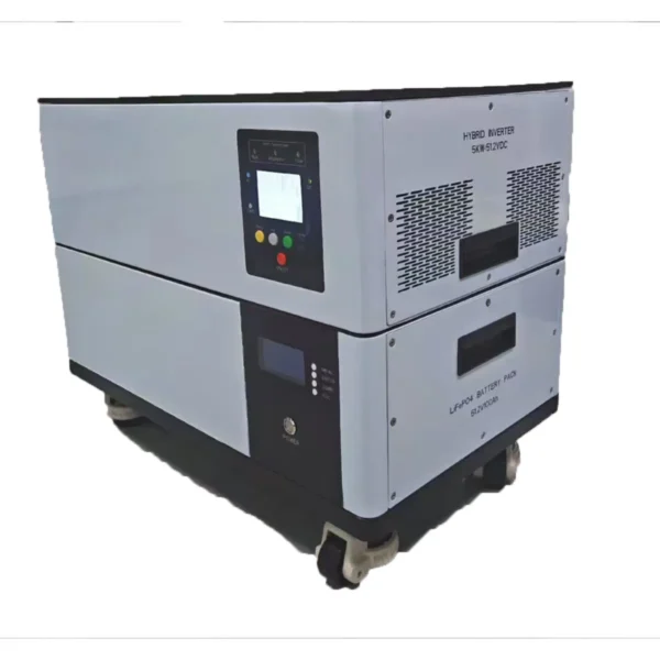 HFH All-In-One Battery, Inverter, 6,000 Times, 6 Batteries in Parallel 48V 51.2V 100Ah Stacked 2 Cells Modular LFP Battery Pack